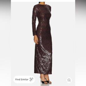 Line and dot sequin dress